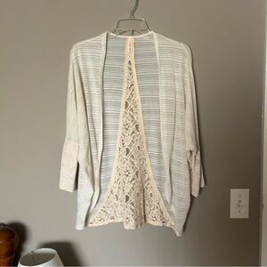Orange Creek Medium Cream Lace Cardigan